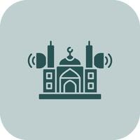Mosque Speaker Glyph Tritone Icon vector