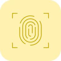 Fingerprint Glyph Tritone Icon vector