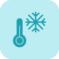 Cold Glyph Tritone Icon vector