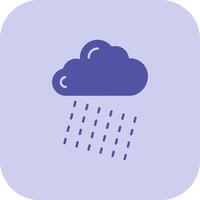 Rainy Glyph Tritone Icon vector