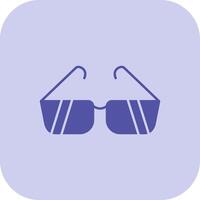 Sunglasses Glyph Tritone Icon vector