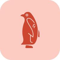 Penguin Glyph Tritone Icon vector