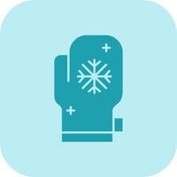 Mitten Glyph Tritone Icon vector