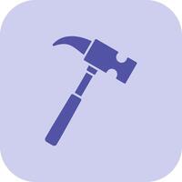 Hammer Glyph Tritone Icon vector