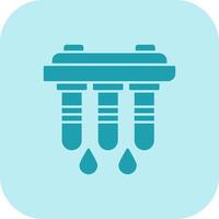 Water Filter Glyph Tritone Icon vector