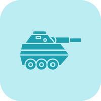 Infantry Van Glyph Tritone Icon vector