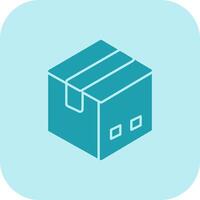 Delivery Box Glyph Tritone Icon vector