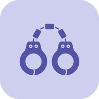 Handcuffs Glyph Tritone Icon vector