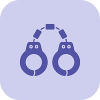 Handcuffs Glyph Tritone Icon vector