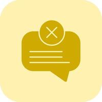 No Message Glyph Tritone Icon vector