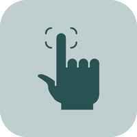 Finger Print Glyph Tritone Icon vector