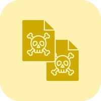 Duplicate Glyph Tritone Icon vector