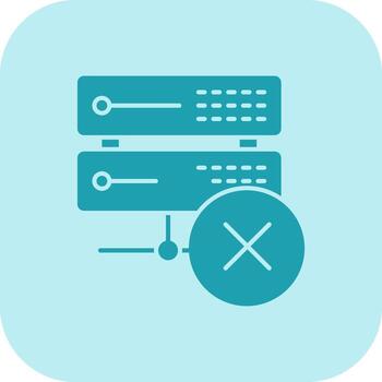 Eliminar datos glifo tritono icono vector