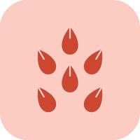 Seeds Glyph Tritone Icon vector