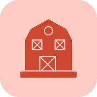 Barn Glyph Tritone Icon vector