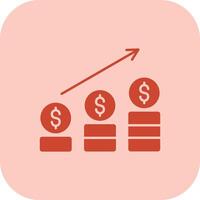 Chart Glyph Tritone Icon vector