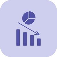 Pie Chart Glyph Tritone Icon vector