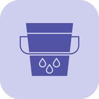 Water Bucket Glyph Tritone Icon vector
