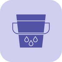 Water Bucket Glyph Tritone Icon vector