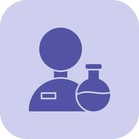 Scientist Glyph Tritone Icon vector