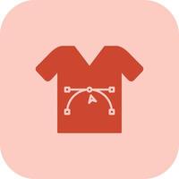 Shirt Design Glyph Tritone Icon vector