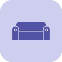 Sofa Glyph Tritone Icon vector