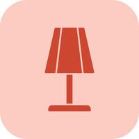 Table Lamp Glyph Tritone Icon vector