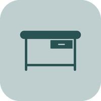 Desk Glyph Tritone Icon vector