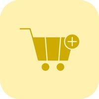Add To Cart Glyph Tritone Icon vector