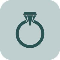 Wedding Ring Glyph Tritone Icon vector