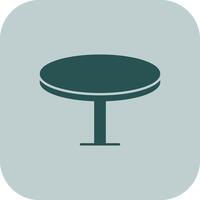 Round Table Glyph Tritone Icon vector
