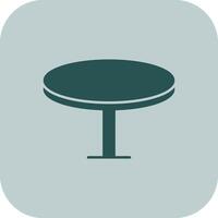 Round Table Glyph Tritone Icon vector