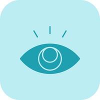 Eye Glyph Tritone Icon vector