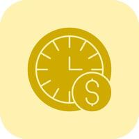 Time is Money Glyph Tritone Icon vector