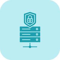 Data Protection Glyph Tritone Icon vector