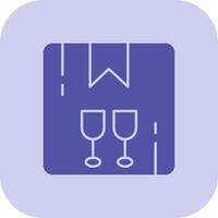Fragile Glyph Tritone Icon vector