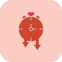 Timer Glyph Tritone Icon vector