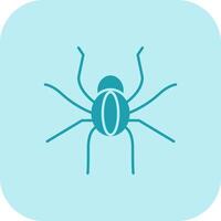 Spider Glyph Tritone Icon vector