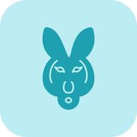 Kangaroo Glyph Tritone Icon vector