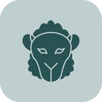 Sheep Glyph Tritone Icon vector