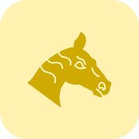 caballo glifo tritono icono vector