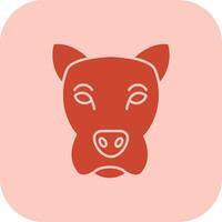 Dog Glyph Tritone Icon vector