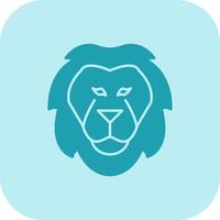 Lion Glyph Tritone Icon vector