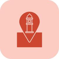 Location Glyph Tritone Icon vector