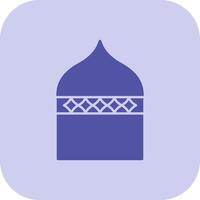 Islamic Architecture Glyph Tritone Icon vector