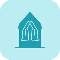 Pray Glyph Tritone Icon vector