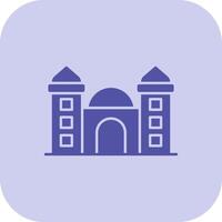 mezquita glifo tritono icono vector