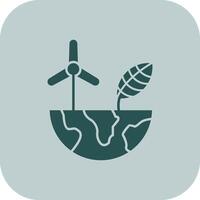 Ecology Glyph Tritone Icon vector