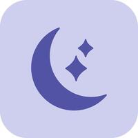 Luna glifo tritono icono vector