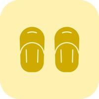 Sandal Glyph Tritone Icon vector